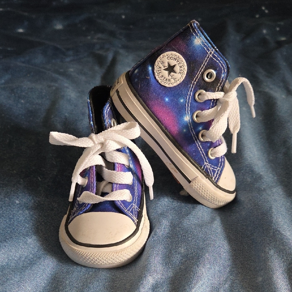 Converse Kids Cosmic High-Tops - Blue and Purple